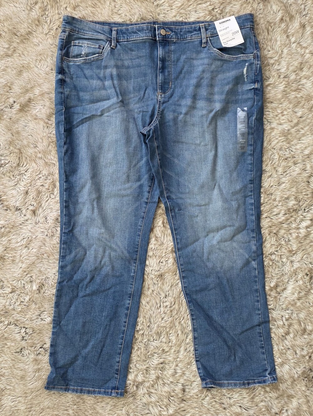 Sonoma The Everyday Jean Straight Leg Medium Wash Women's Size 20W
